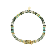 Carica l&#39;immagine nel visualizzatore di Gallery, Bracciale Green African - Pietre di Pino Africano, ematite e acciaio - Collezione Signorina
