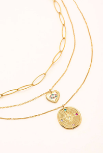 Charm Cuore Glamour - Pendente con occhio portafortuna waterproof - Collezione Charm