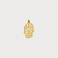 Carica l&#39;immagine nel visualizzatore di Gallery, Charm Manita Oro - Pendente mano di Fatima in argento 925 - Collezione Charm
