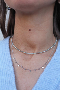 Collana Primo Amore Argento - Tennis girocollo in acciaio inossidabile e zirconi - Collezione Signorina