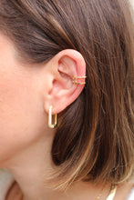 Carica l&#39;immagine nel visualizzatore di Gallery, Ear cuff Double - Cerchietto mono Orecchino in ottone placcato oro - Collezione Mono Orecchini
