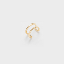 Carica l&#39;immagine nel visualizzatore di Gallery, Ear cuff Double - Cerchietto mono Orecchino in ottone placcato oro - Collezione Mono Orecchini
