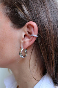 Ear cuff Stardust - Cerchietto mono orecchino in argento e zirconi - Collezione Mono Orecchini