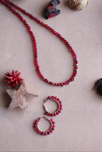 Carica l&#39;immagine nel visualizzatore di Gallery, Collana Ribes - Girocollo in agate porpora e pepite argento placcato oro rosa - Collezione Bubble
